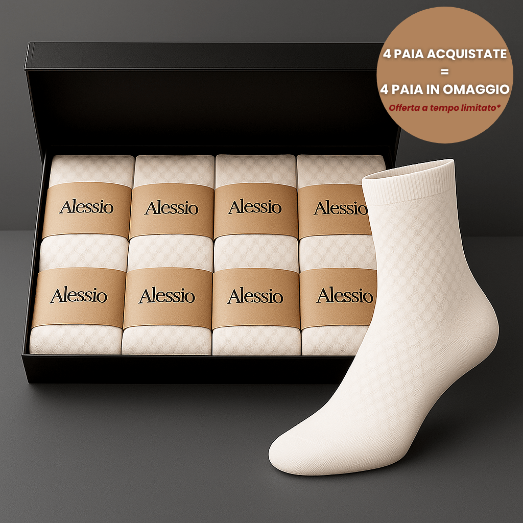 Calze a Mezza Gamba Alessio in Bambù Premium – Piedi Sani e Senza Odori