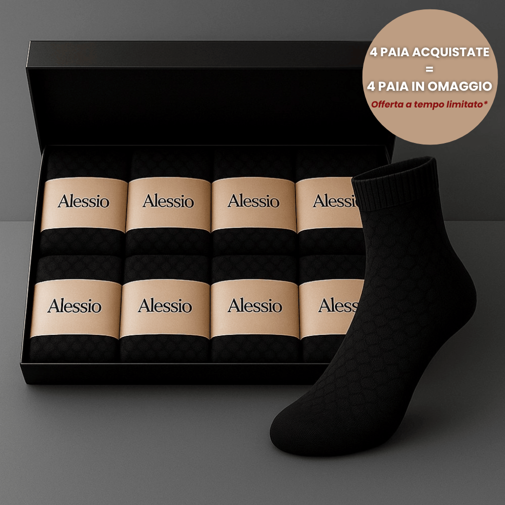 Calze a Mezza Gamba Alessio in Bambù Premium – Piedi Sani e Senza Odori