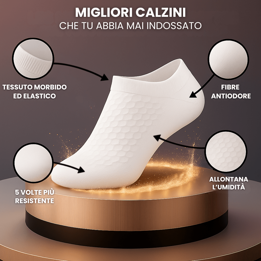Calze Corte Alessio in Bambù Premium – Piedi Sani e Senza Odori